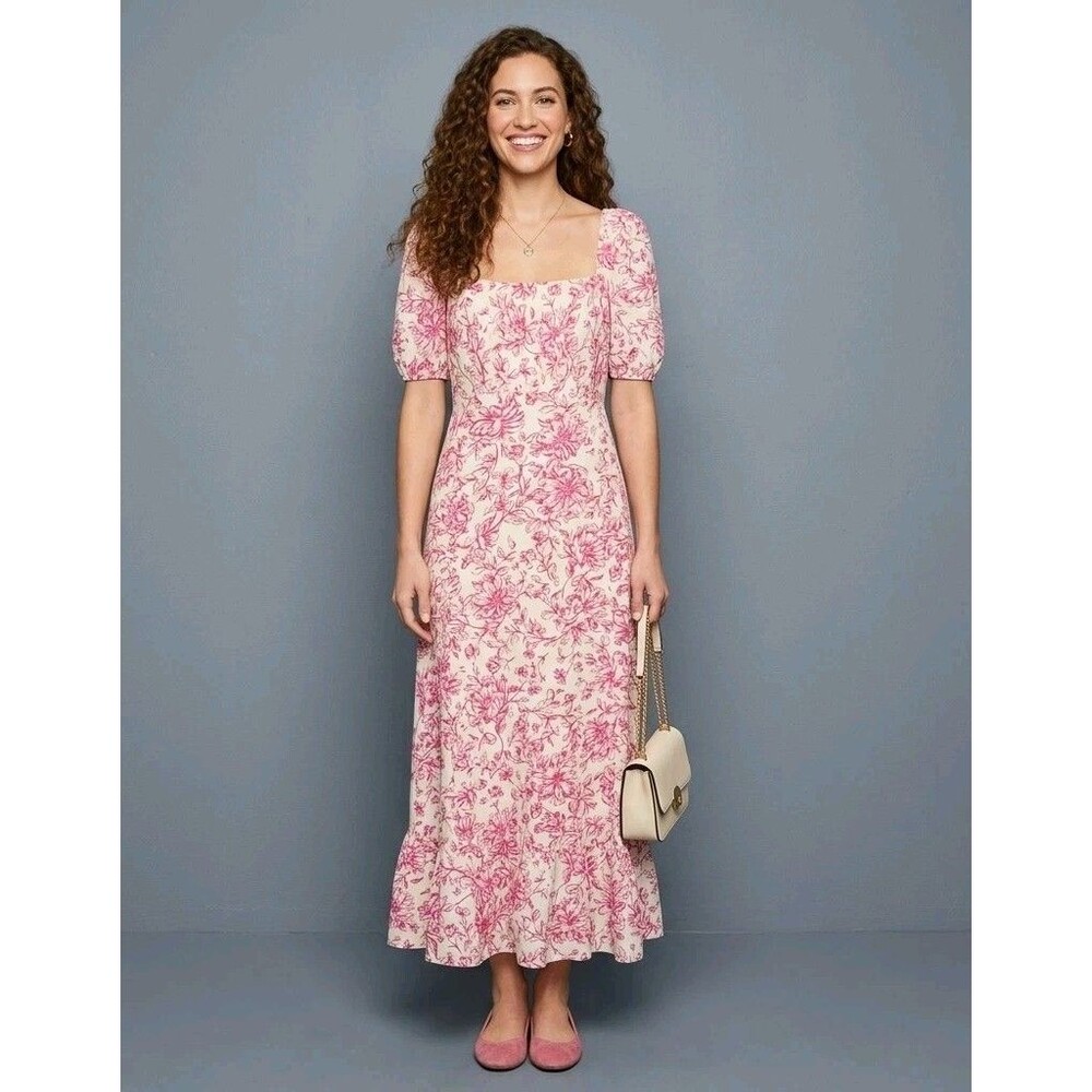 London Times Pink Floral Maxi Dress